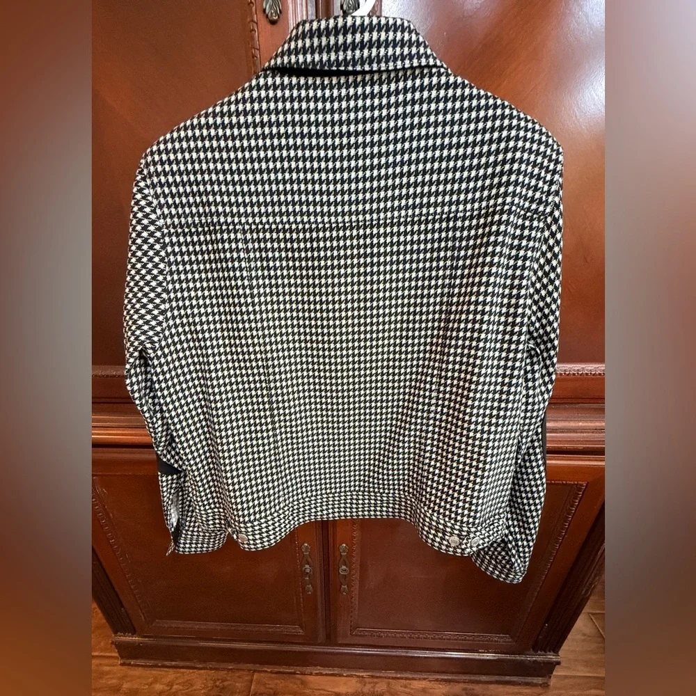 Country Wear Casuals vintage, pristine Houndstooth denim cut jacket size Large